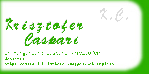 krisztofer caspari business card